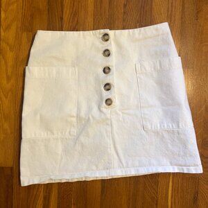 She + Sky White Mini Skirt